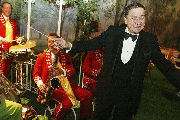 LOS ANGELES - NOVEMBER 30: Musical composer Richard Sherman conducts the band at the after-party for Disney's 