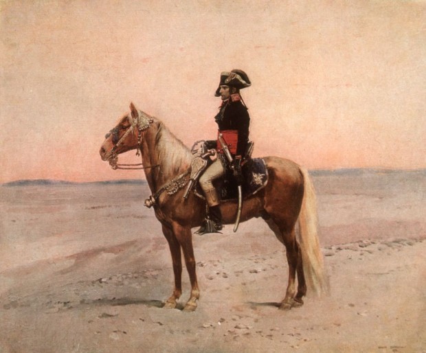 circa 1811: Emperor Napoleon I of France (1769 - 1821), known as Bonaparte. Original Artwork: Painting by Edouard Detaille