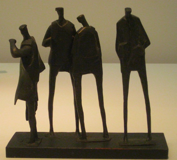 Wright's The Argument at The Hepworth, Wakefield, bronze, owned by Sue Wright, Andrew's widow