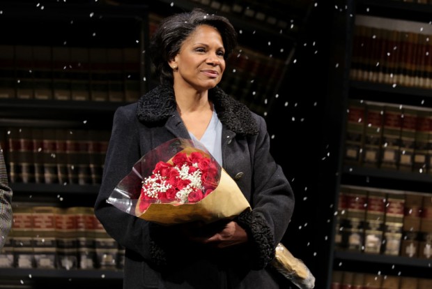 NEW YORK, NEW YORK - DECEMBER 08: Audra McDonald takes part in the curtain call during the Broadway opening night of 
