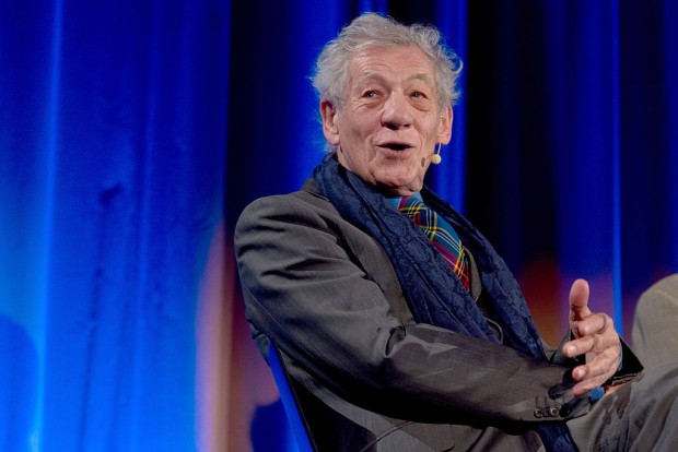 LONDON, ENGLAND - APRIL 28: Sir Ian McKellan speaks during a Q+A session after a screening of Richard III as part of BFI Presents: Shakespeare on Film at BFI Southbank on April 28, 2016 in London, England. 