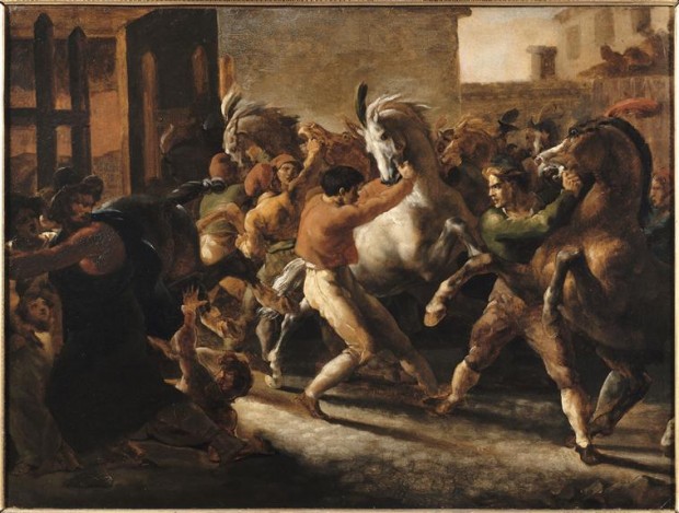 Théodore Géricault's 1817 painting, Study for the Race of the Barbarian Horses