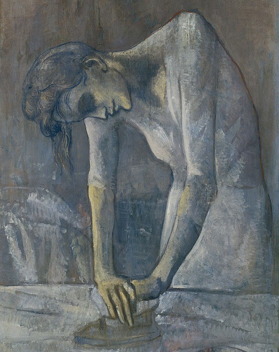 Pablo Picasso's La repasseuse, displayed as part of the Guggenheim Museum's Thannhauser Collection